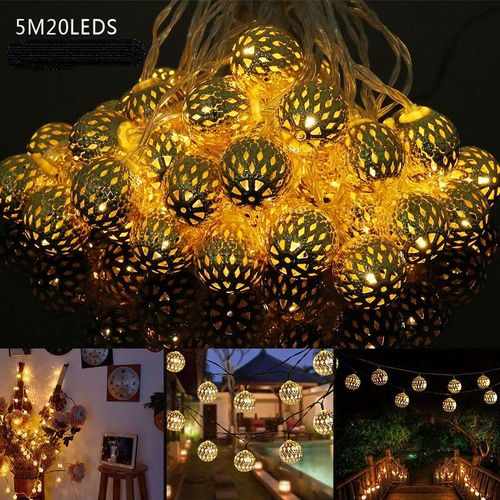 Golden LED Metal Ball String ( GMB520 )