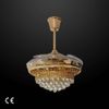 CRYSTAL CEILING FAN WITH LED LIGHT (Gold)